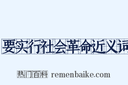 要实行社会革命近义词是什么意思的图片